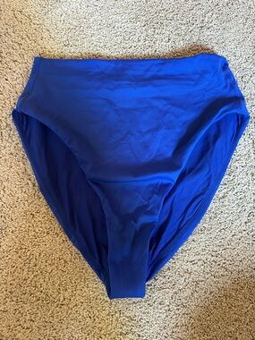 Left On Friday High-Waist Bikini Bottoms in Royal Blue